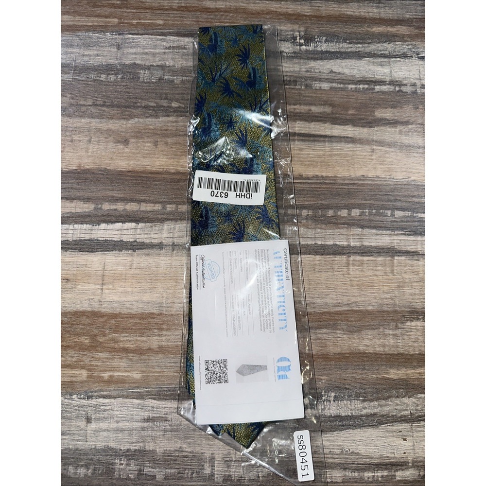 Givenchy Gentleman Paris Palm Tree Necktie 100% Pure Silk Made In‎ Italy